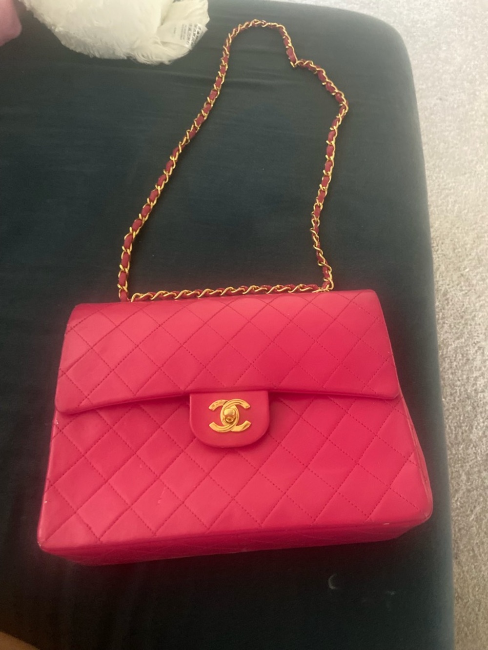 CHANEL Hot Pink Quilted Shoulder Bag with Chain Strap - Picture 8 of 13